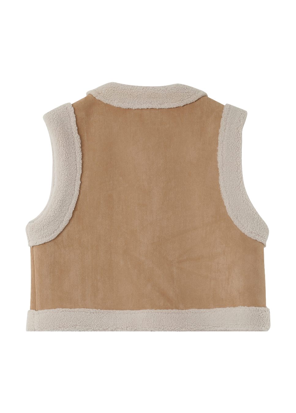 Productfoto beige Grace & Mila gilet Noe achterkant