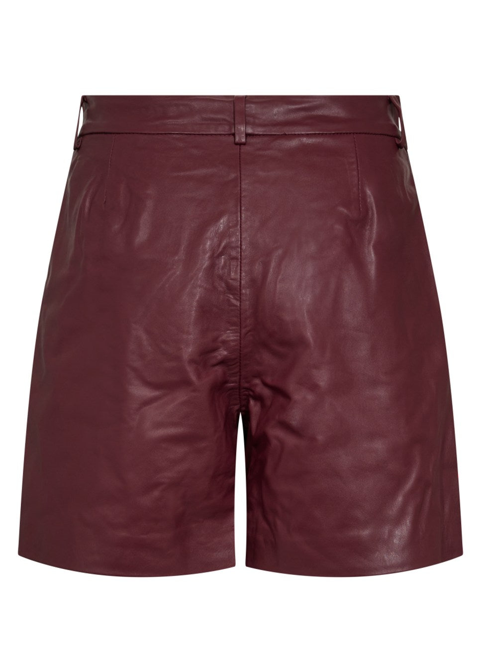 Co Couture short PhoebeCC leer, leather, pleat geplooide, kleur rood burgundy product foto achterkant