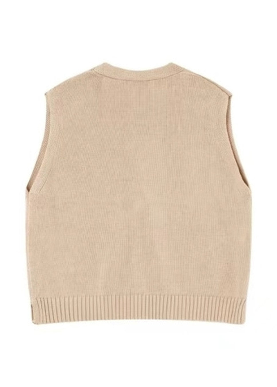 product foto achterkan van de grace en mila pancake gilet beige van kleur