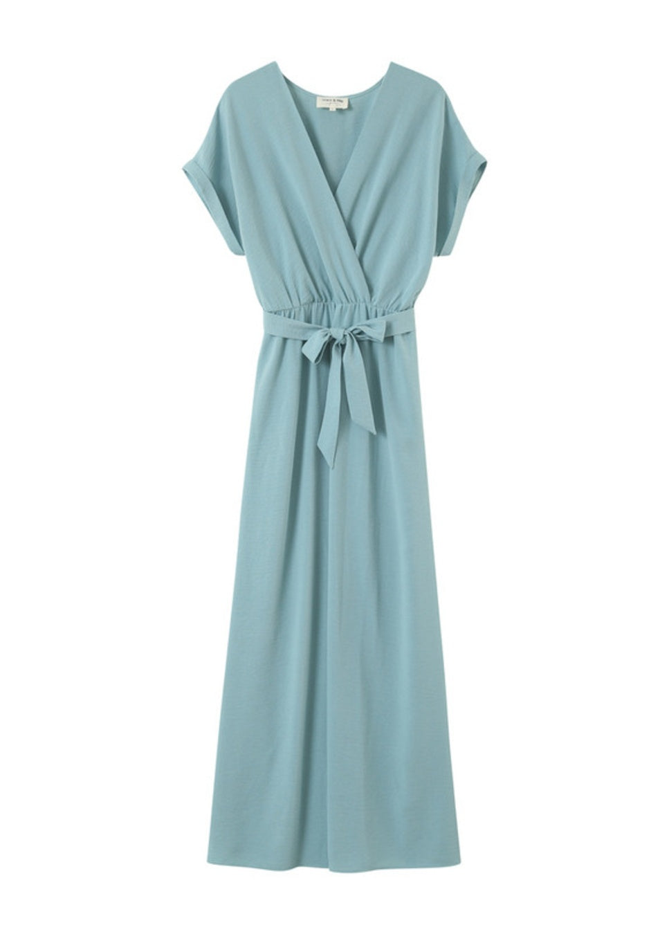 Grace & Mila Papillon maxi-jurk met strikceintuur Blauw