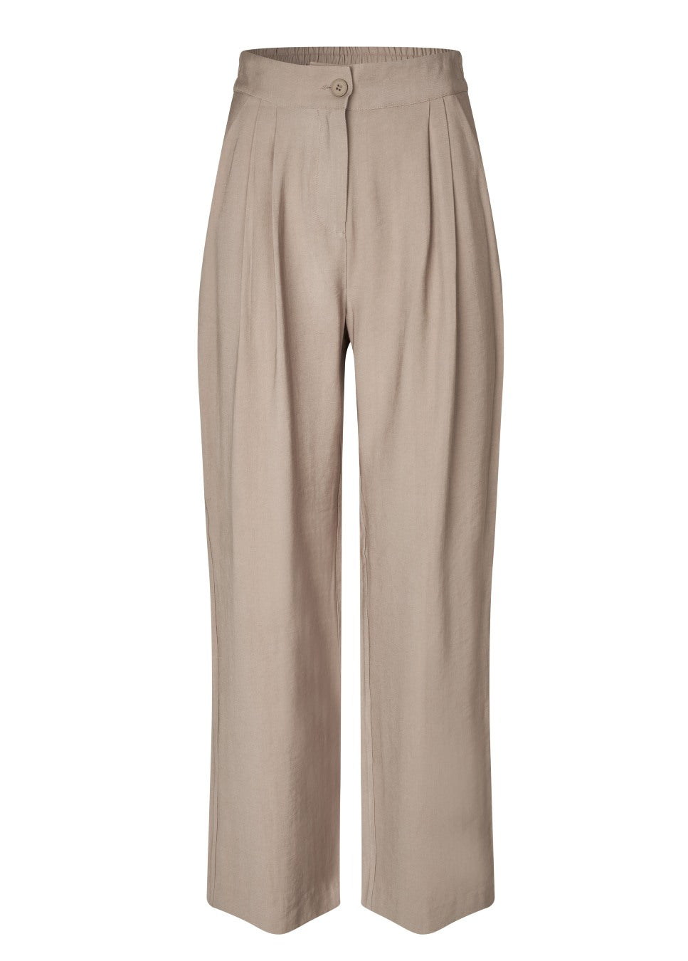 bandplooibroek modstrom Fanya MD, beige pantalon product foto voorkant