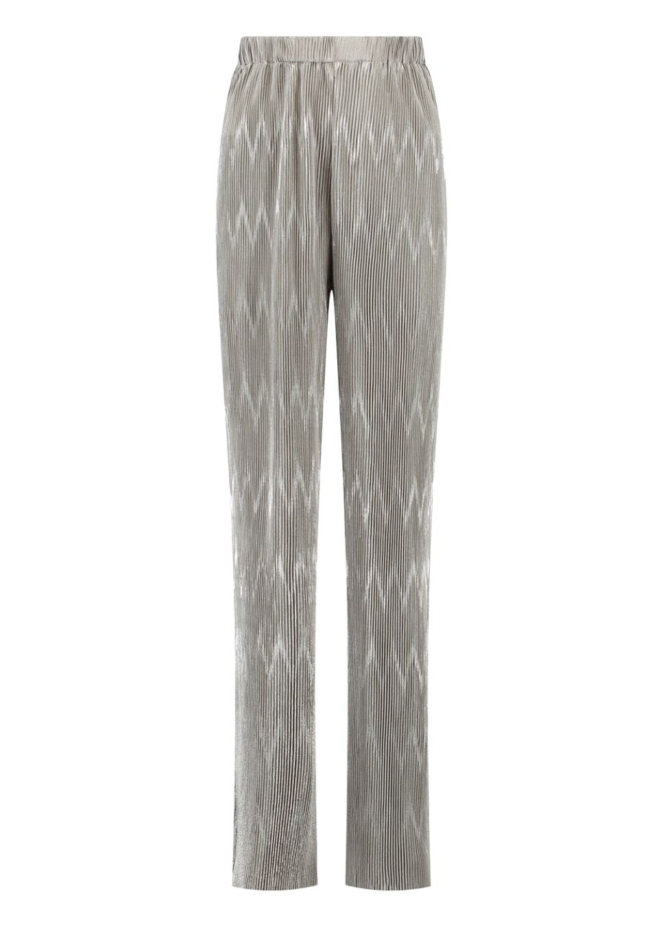 Nova pants grey silver plisse broek studio Amaya voorkant product foto