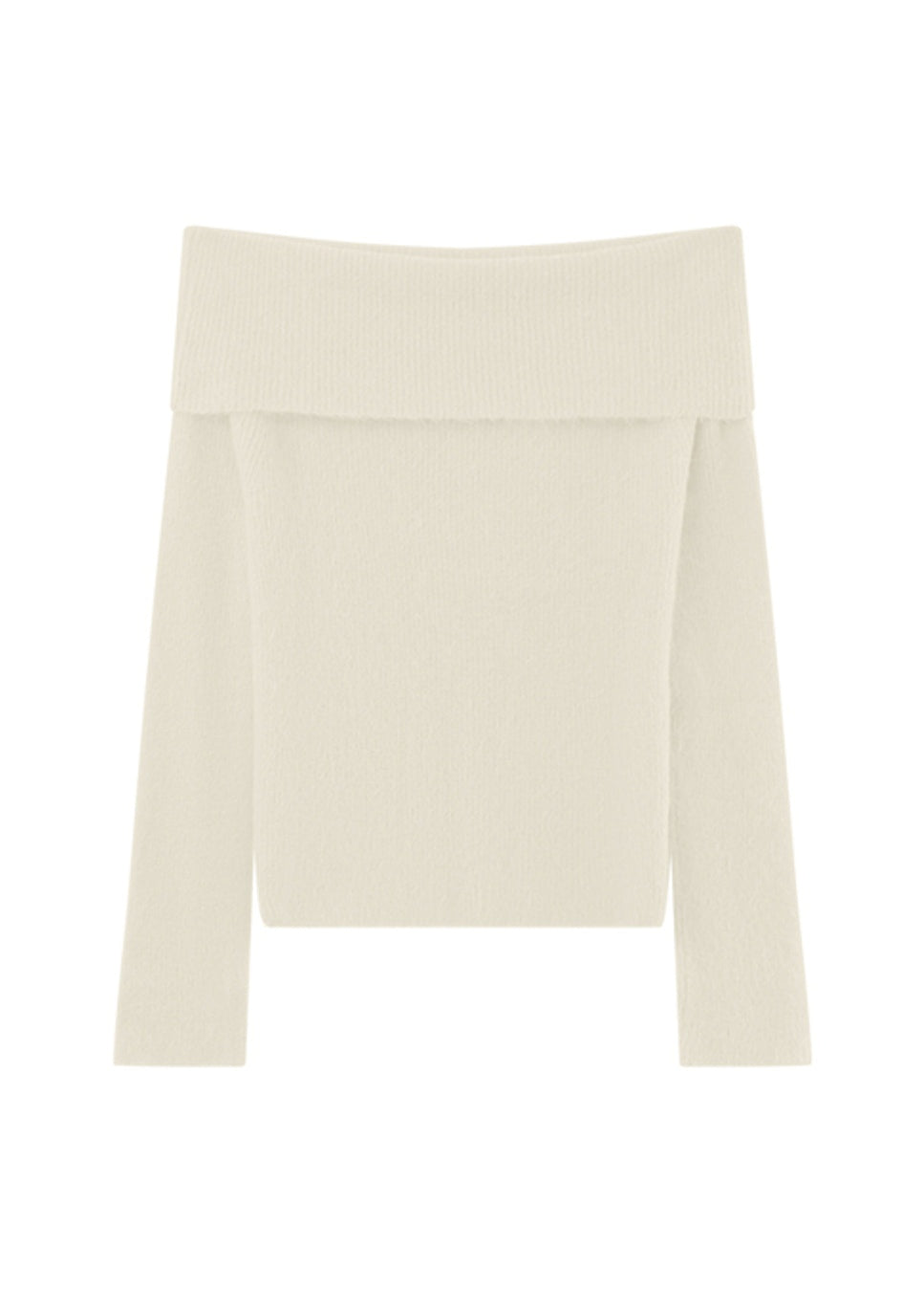 Off white off-shoulder omgeslagen trui Oranger Grace & Mila  voorkant