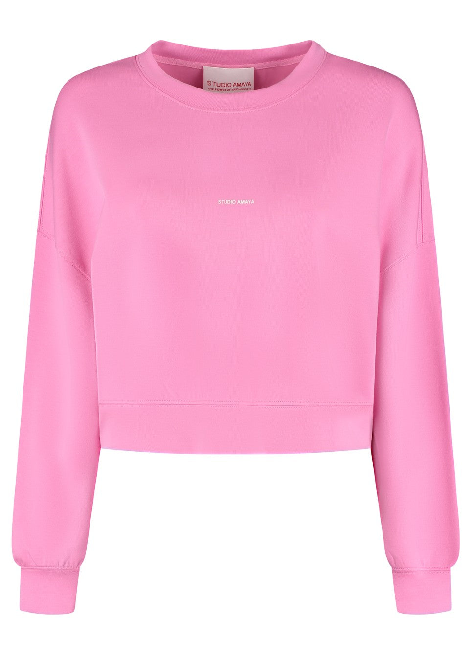 Studio Amaya Betty sweater cropped, pink zomerse trui