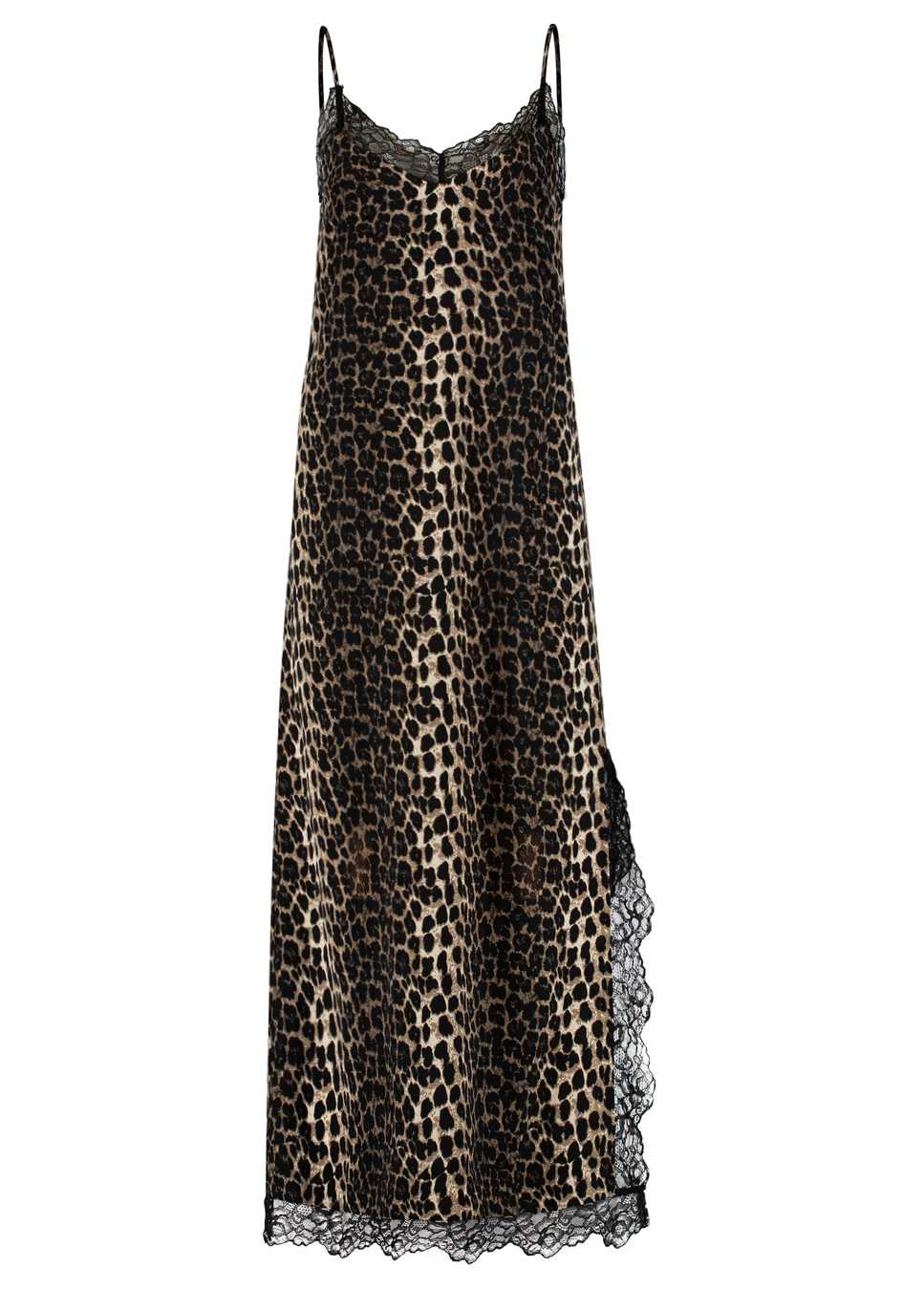 Studio Amaya Tiger Slip dress leopard, luipaardprint zomerse jurk product foto voorkant