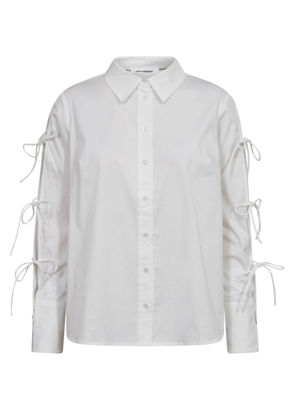 Witte dames blouse met strikjes CO Couture voorkant