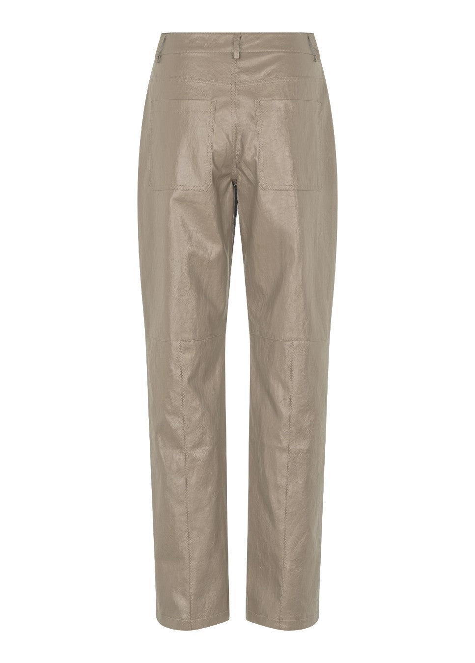 mbyM Mariane beige vegan leather broek achterkant