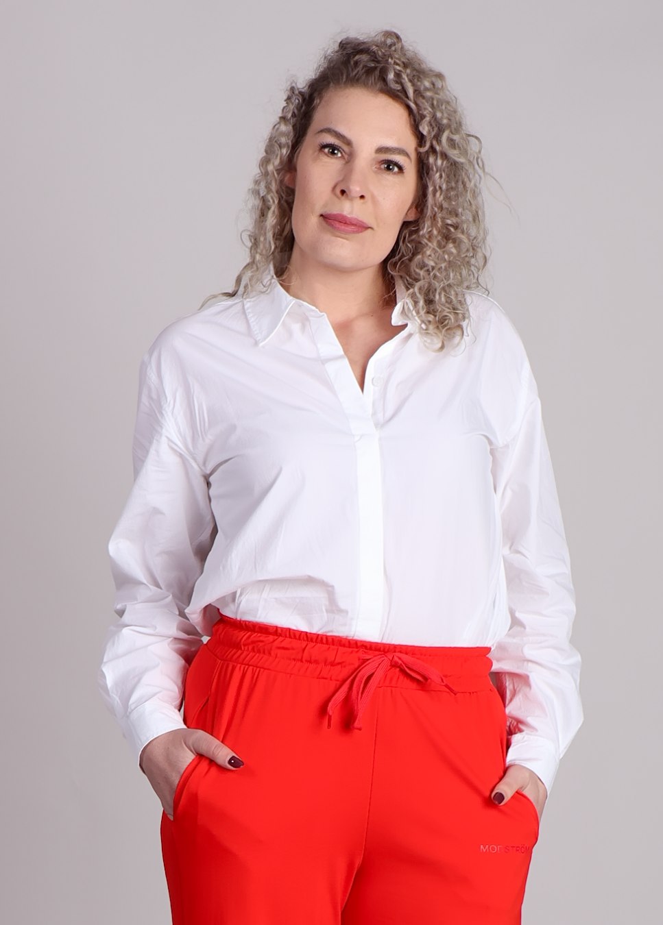 blouse msch copenhagen mscholisa marilla shirt wit van kleur 